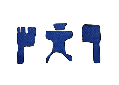 Tapis de sol en cuir bleu – adaptés pour Volvo FM 4 (2013+), cuir synthétique (éco-cuir)