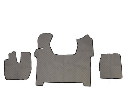 Tapis de sol en cuir – adapté pour Iveco Stralis S-Way 2019, gris