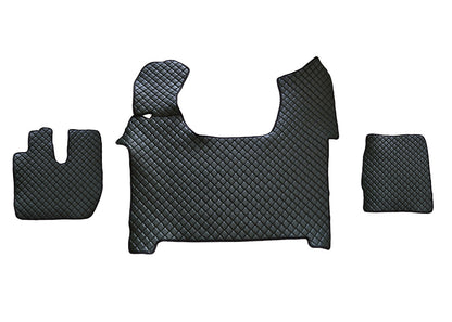 Jeu de tapis de sol en cuir synthétique (éco-cuir) – adapté pour Iveco Stralis S-Way 2019, vert