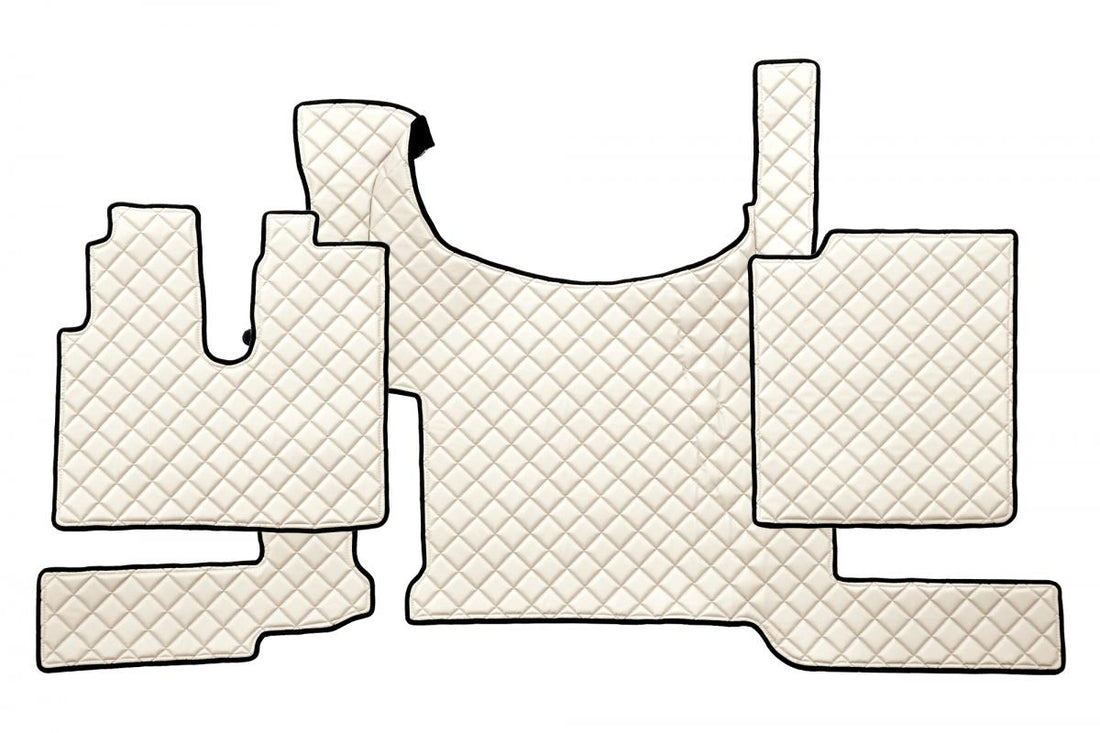 Beige Kunstleder-Fußmatte – geeignet für MAN TGX (ab 03.2021)