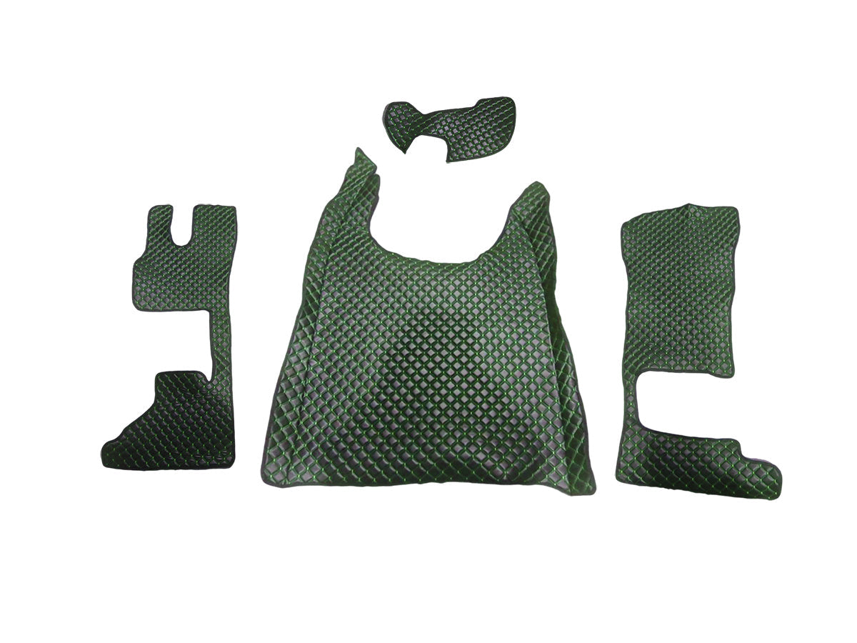 Brown Eco Leather Floor Mats – suitable for DAF XG, Folding Passenger Seat, from 2021