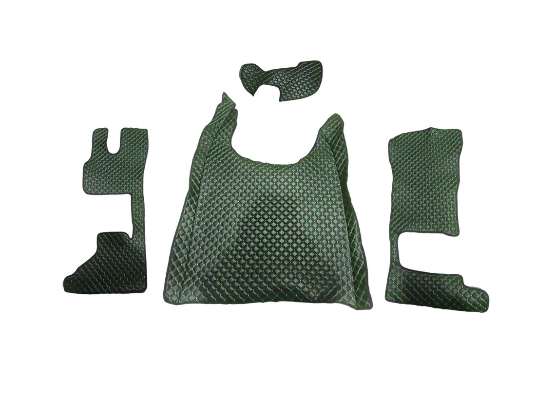 Tapis de sol en cuir synthétique (éco-cuir) gris foncé – adapté pour DAF XG à partir de 10.2021, siège passager rabattable