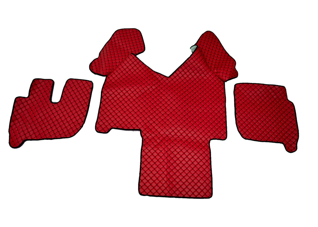 Red Eco Leather Floor Mats – suitable for Iveco Stralis