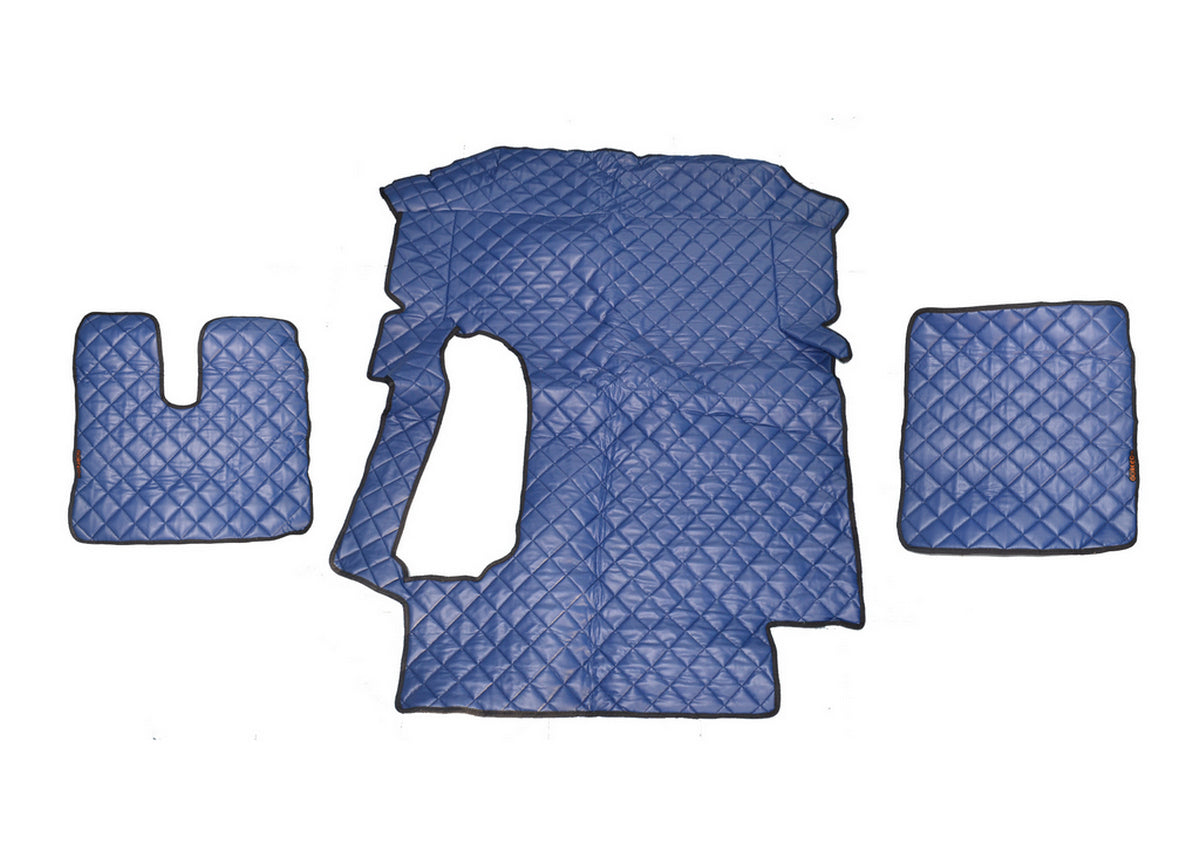 Tapis de sol bleu en cuir synthétique (éco-cuir) – adapté pour MAN TGA