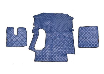 Tapis de sol bleu en cuir synthétique (éco-cuir) – adapté pour MAN TGA