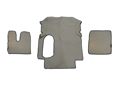 Tapis de sol beige en cuir synthétique (éco-cuir) – adapté pour MAN TGA