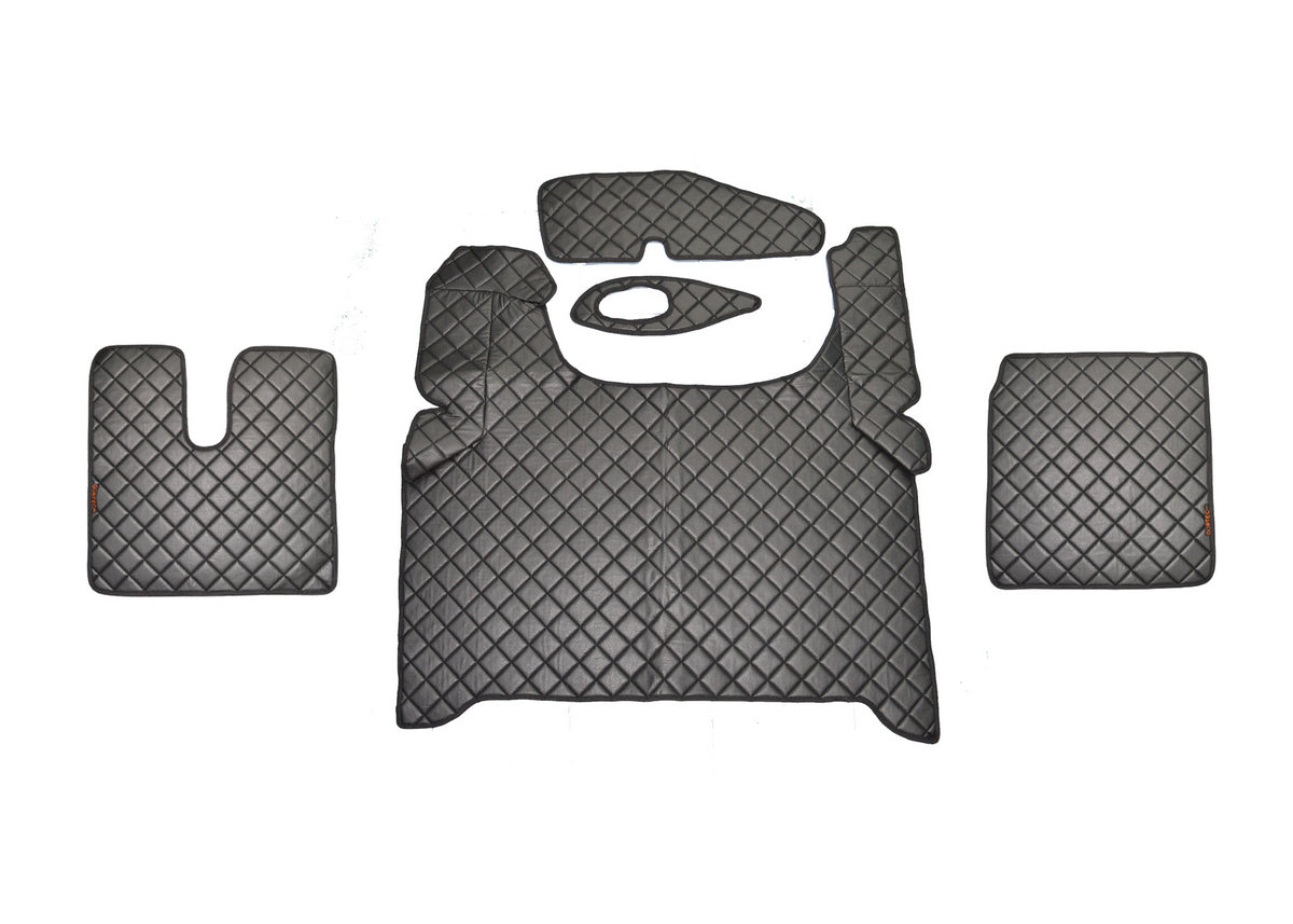 Tapis de sol en cuir synthétique (éco-cuir) noir – adaptés pour MAN TGX 2020+