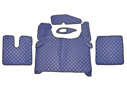 Tapis de sol en cuir synthétique (éco-cuir) bleu – adapté pour MAN TGX 2020+