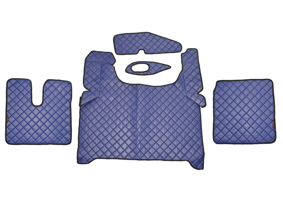 Blaue Kunstleder-Fußmatten – geeignet für MAN TGX ab 2020, rutschhemmend