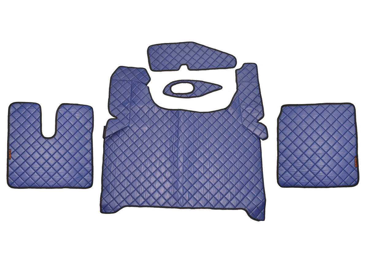 Tapis de sol en cuir synthétique (éco-cuir) bleu – adapté pour MAN TGX 2020+
