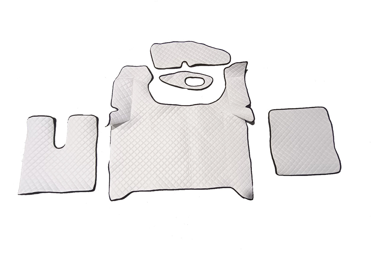 Tapis de sol en cuir synthétique (éco-cuir) blanc – adapté pour MAN TGX 2020+