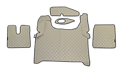 Tapis de sol beige en cuir synthétique (éco-cuir) – adapté pour MAN TGX 2020+