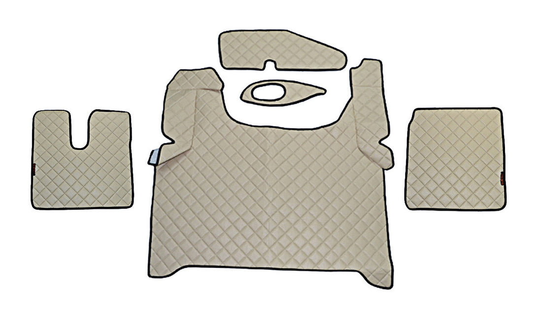 Beige Eco Leather Floor Mats – suitable for MAN TGX 2020+