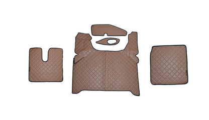 Tapis de sol marron en cuir synthétique (éco-cuir) – adaptés pour MAN TGX 2020+