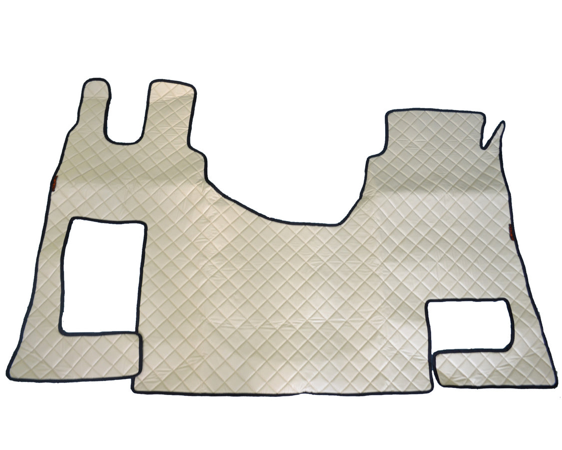 Tapis de sol en cuir beige – adapté pour Mercedes Actros MP4