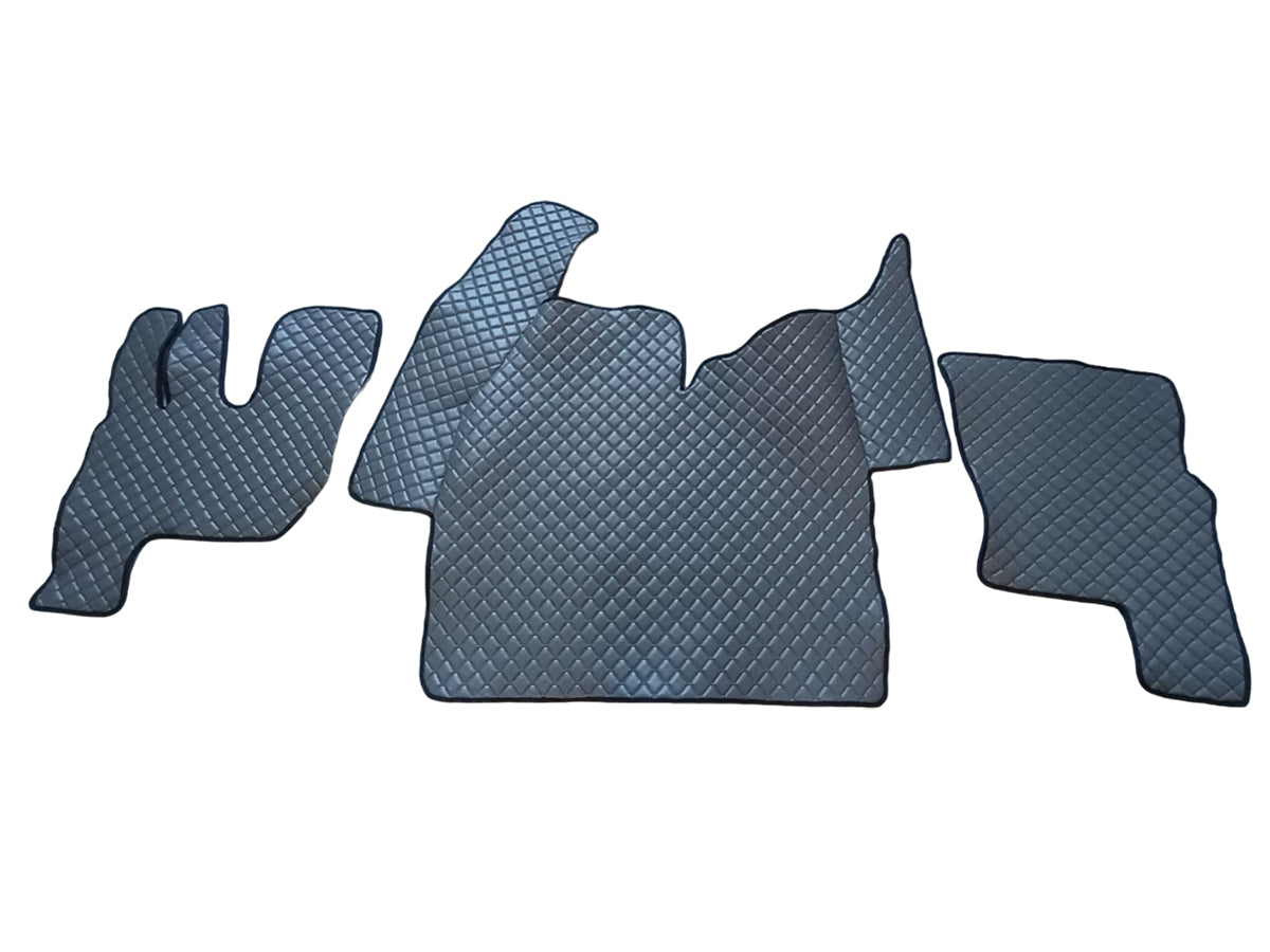 Tapis de sol en cuir synthétique (éco-cuir) gris foncé – adapté pour Renault T Tunnel 2021+