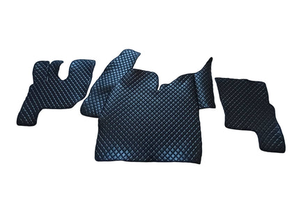 Tapis de sol en cuir synthétique (éco-cuir) noir – adapté pour Renault T Tunnel 2021+
