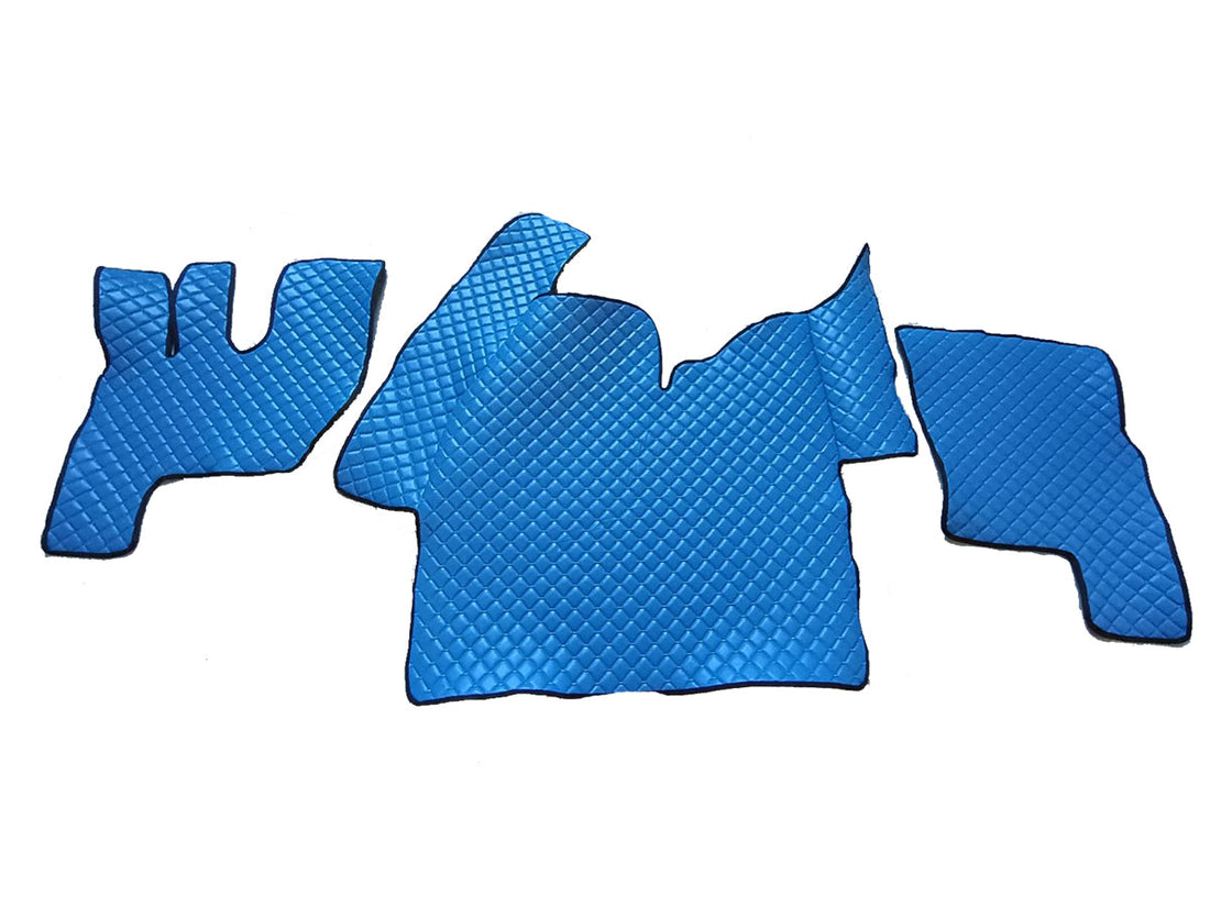 Синя подова стелка от изкуствена кожа (еко кожа) – подходяща за Renault T Tunnel 2021+