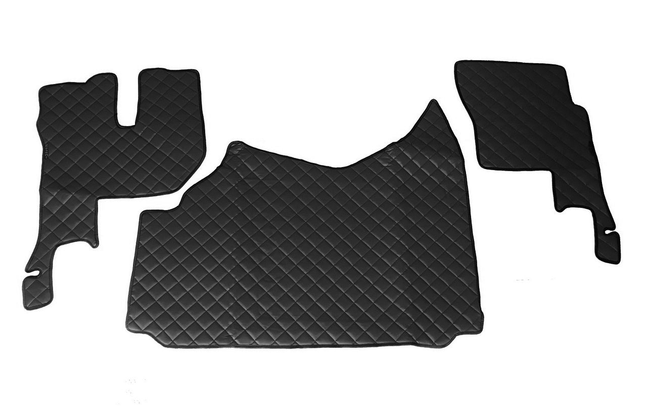 Tapis de sol en cuir synthétique noir – boîte manuelle, adapté pour Renault T Range 420