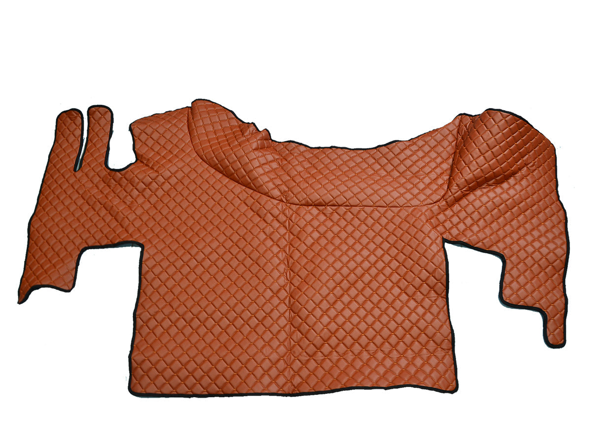 Jeu de tapis de sol marron en cuir synthétique (éco-cuir) – adapté pour Renault Gama T