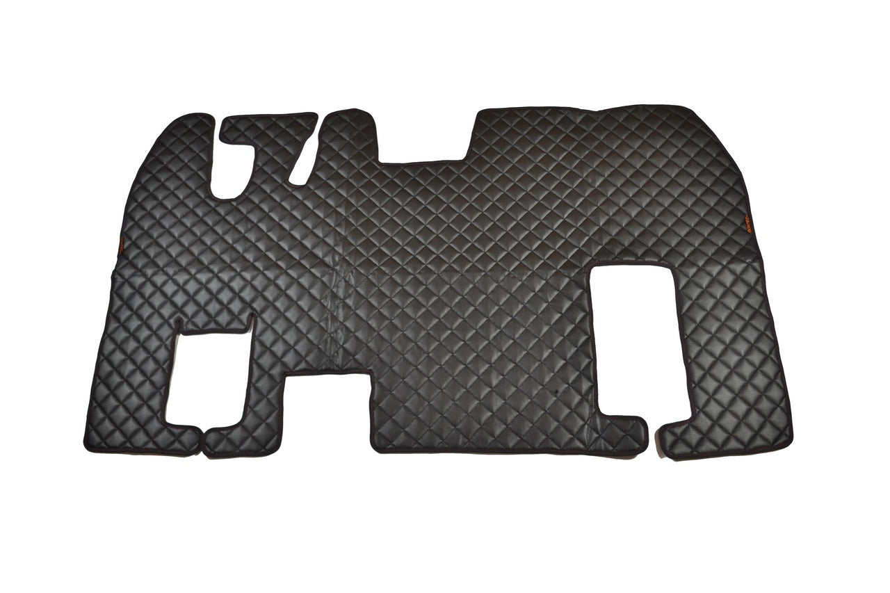 Tapis de sol noir en cuir synthétique (éco-cuir) – adapté pour Renault Magnum