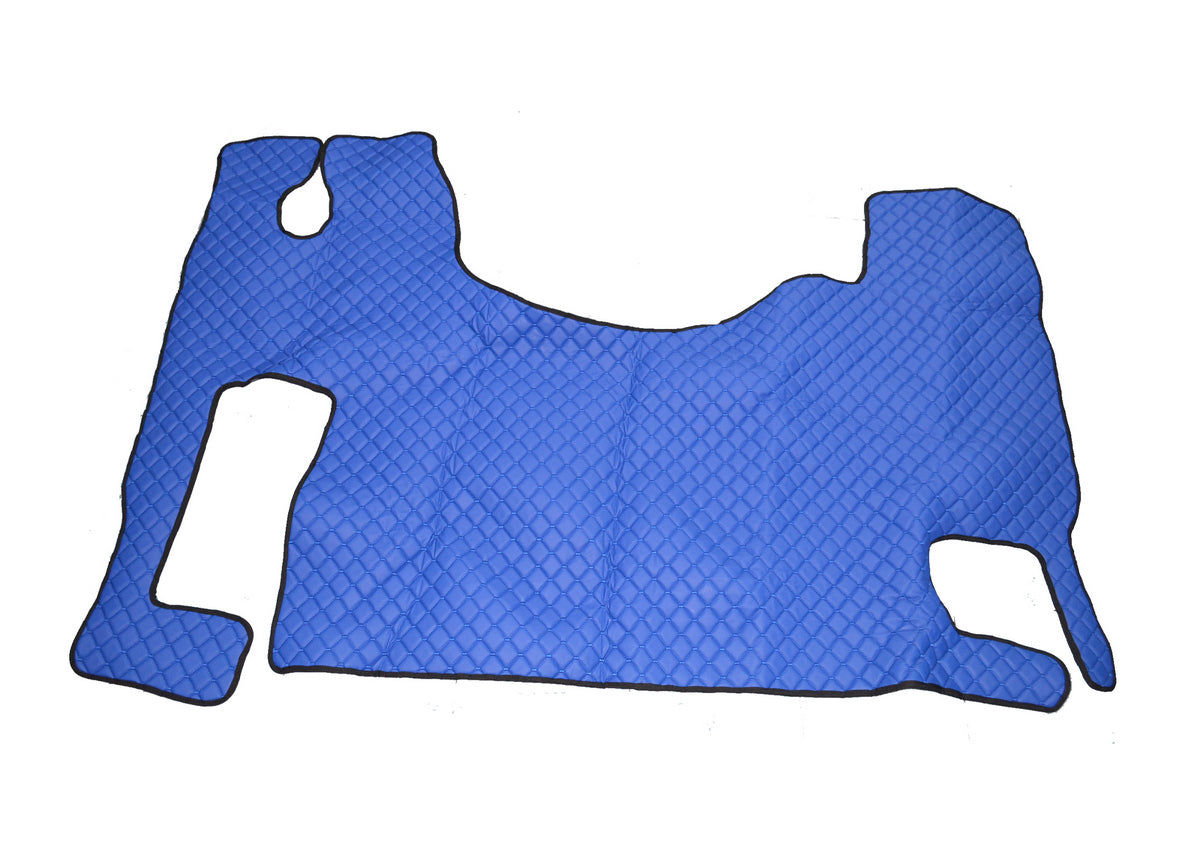 Tapis de sol bleu en cuir synthétique (éco-cuir) – adapté pour Renault Magnum