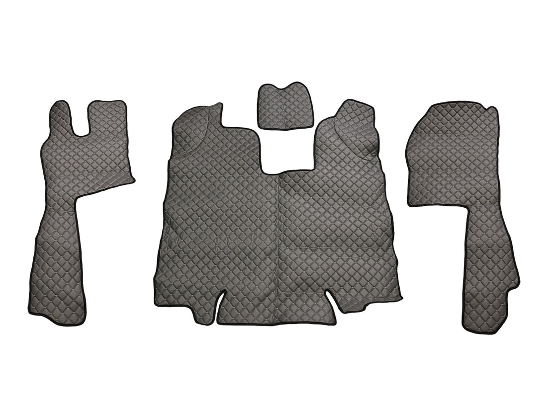 Тъмносиви подови стелки от изкуствена кожа – подходящи за Scania R 2009–2013