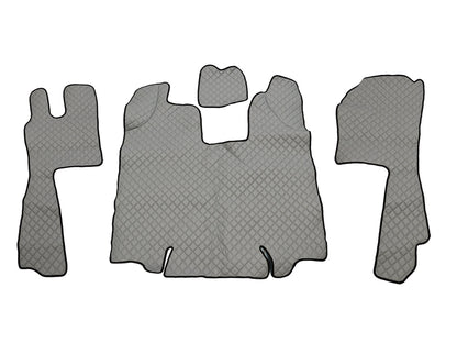 Tapis de sol en cuir synthétique (éco-cuir) gris – adapté pour Scania R 2009–2013