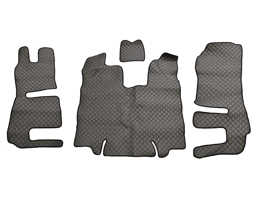 Тъмносиви подови стелки от изкуствена кожа – подходящи за Scania R 2013–2016