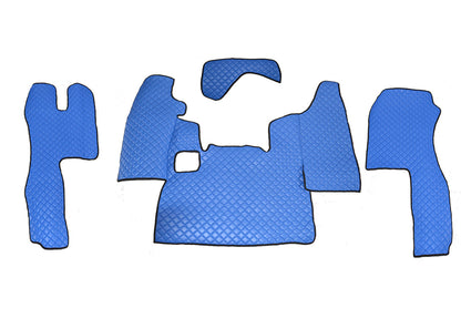 Tapis de sol bleu en cuir synthétique (éco-cuir) – adaptés pour Scania L