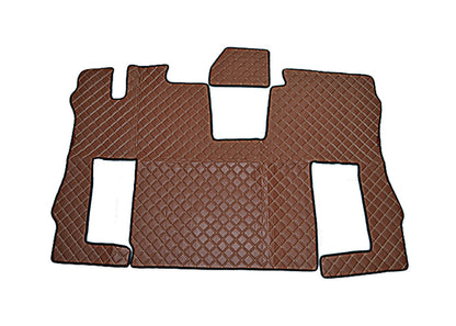 Tapis de sol marron en cuir synthétique (éco-cuir) – adapté pour Scania S 2020+