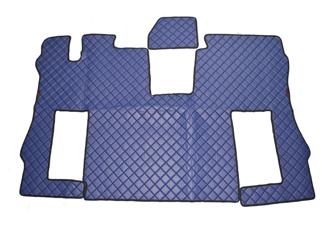 Tapis de sol bleu en cuir synthétique (éco-cuir) – adapté pour Scania S 2020+, antidérapant