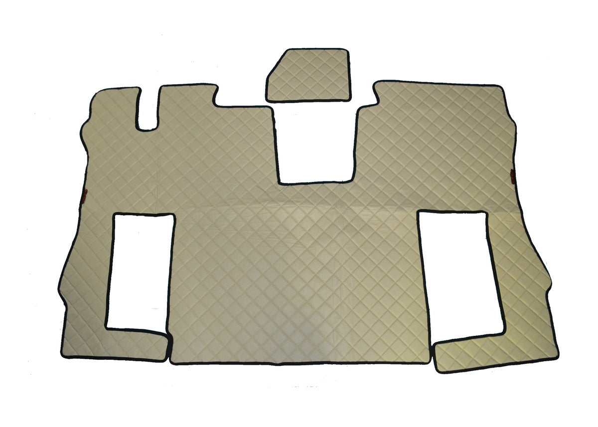 Tapis de sol beige en cuir synthétique (éco-cuir) – adapté pour Scania S 2020+