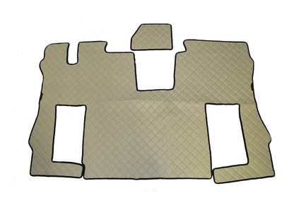 Tapis de sol beige en cuir synthétique (éco-cuir) – adapté pour Scania S 2020+
