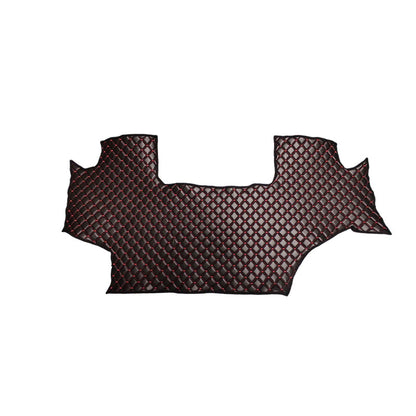 Tapis de sol en cuir noir – surpiqûres rouges adapté pour tracteur John Deere 6210R