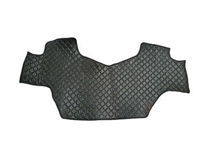 Tapis de sol en cuir adapté pour tracteur CLAAS ARION – Noir avec surpiqûres vertes