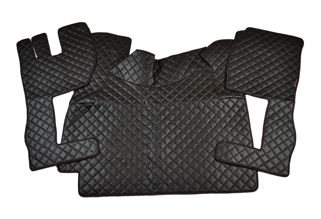 Черни подови стелки от изкуствена кожа (еко кожа) – подходящ за Volvo FH 2009–2013