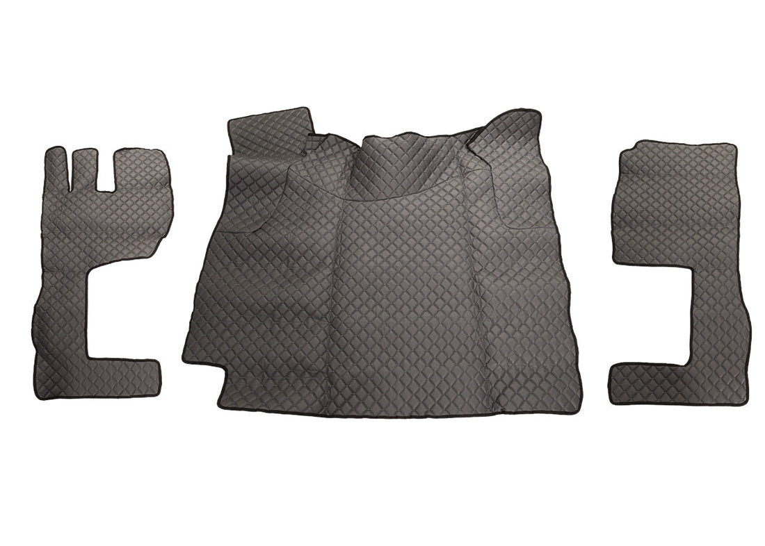 Сиви подови стелки от изкуствена кожа (еко кожа) – подходящ за Volvo FH 2009–2013