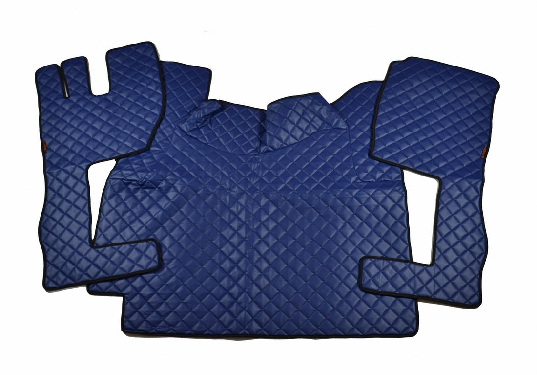 Сини подови стелки от изкуствена кожа (еко кожа) – подходящи за Volvo FH 2009–2013