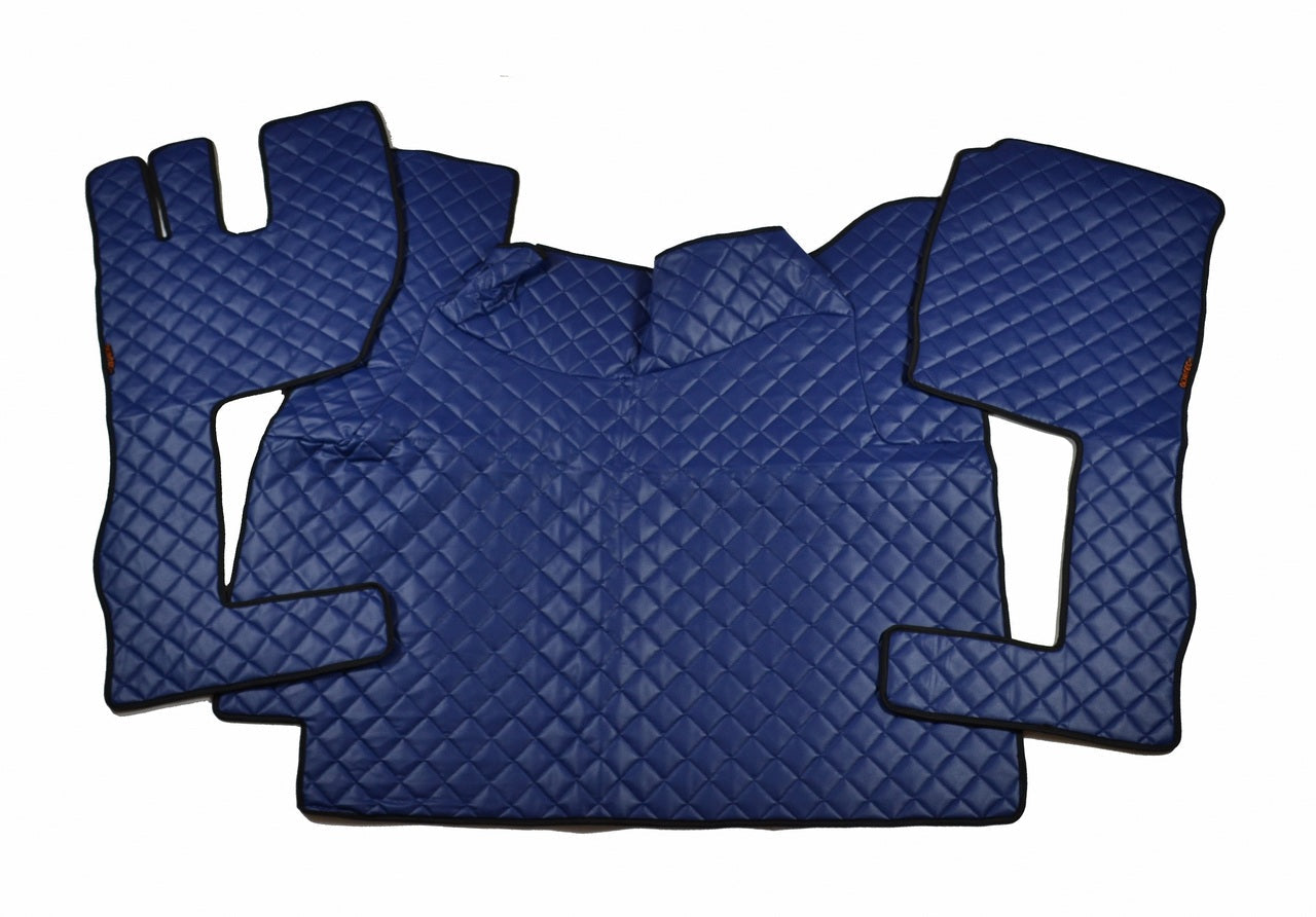 Сини подови стелки от изкуствена кожа (еко кожа) – подходящи за Volvo FH 2009–2013