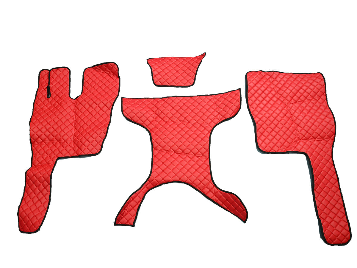 Tapis de sol en cuir – adapté pour Volvo FM Euro 5, rouge, à partir de 2013