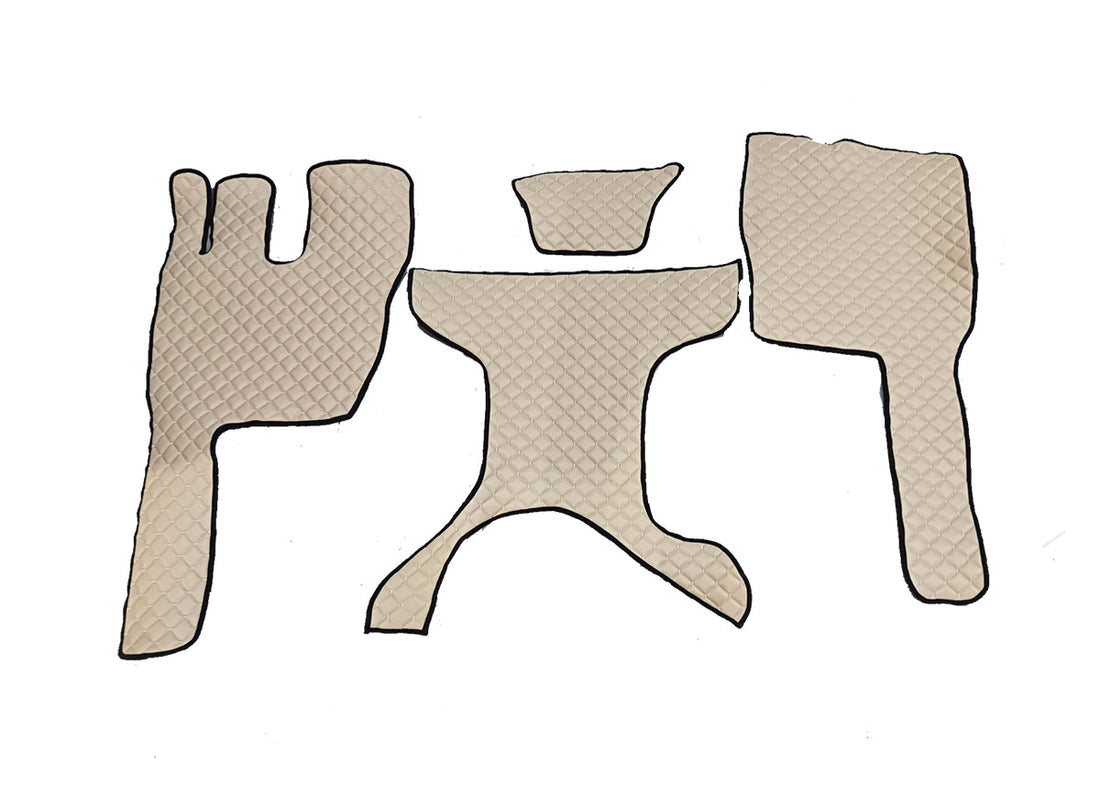 Tapis de sol beige en cuir synthétique (éco-cuir) – adapté pour Volvo FM Euro 5, 2013