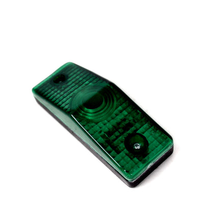 Feu de gabarit vert 12/24 V à ampoule 95×35×27 mm entraxe 52 mm