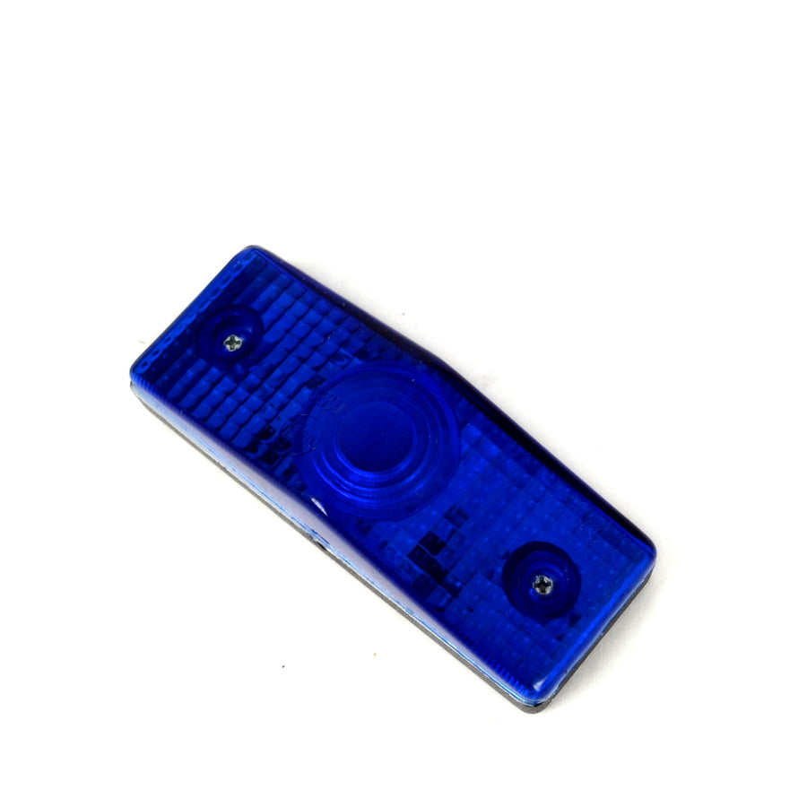 Feu de position latéral bleu, ampoule 12/24 V, 95 x 35 x 27 mm, application véhicule universelle