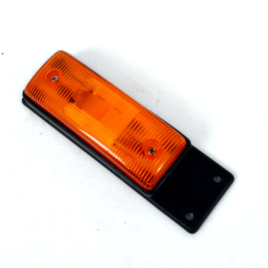 Feu de gabarit latéral ovale vertical ambre, à ampoule, base 133 x 42 mm