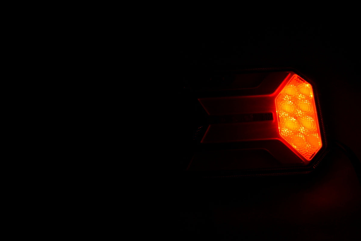 Feu arrière gauche LED néon, 35 cm, 5 fonctions, 12/24 V, catadioptre diamant