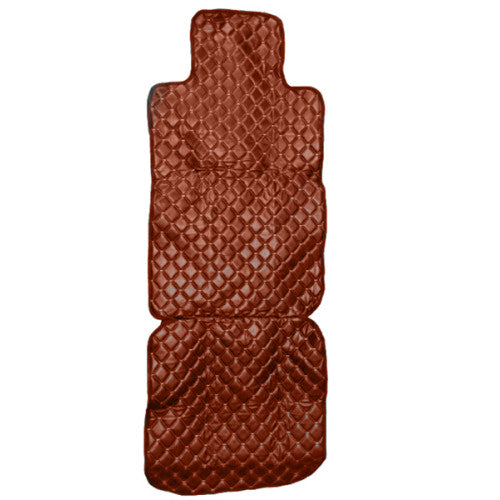 Coussin de siège universel marron en cuir avec housse d’appuie-tête pour véhicules lourds