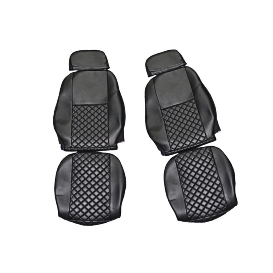 Housses de siège en cuir synthétique noir, adapté pour Iveco Euro Star 2003–2006