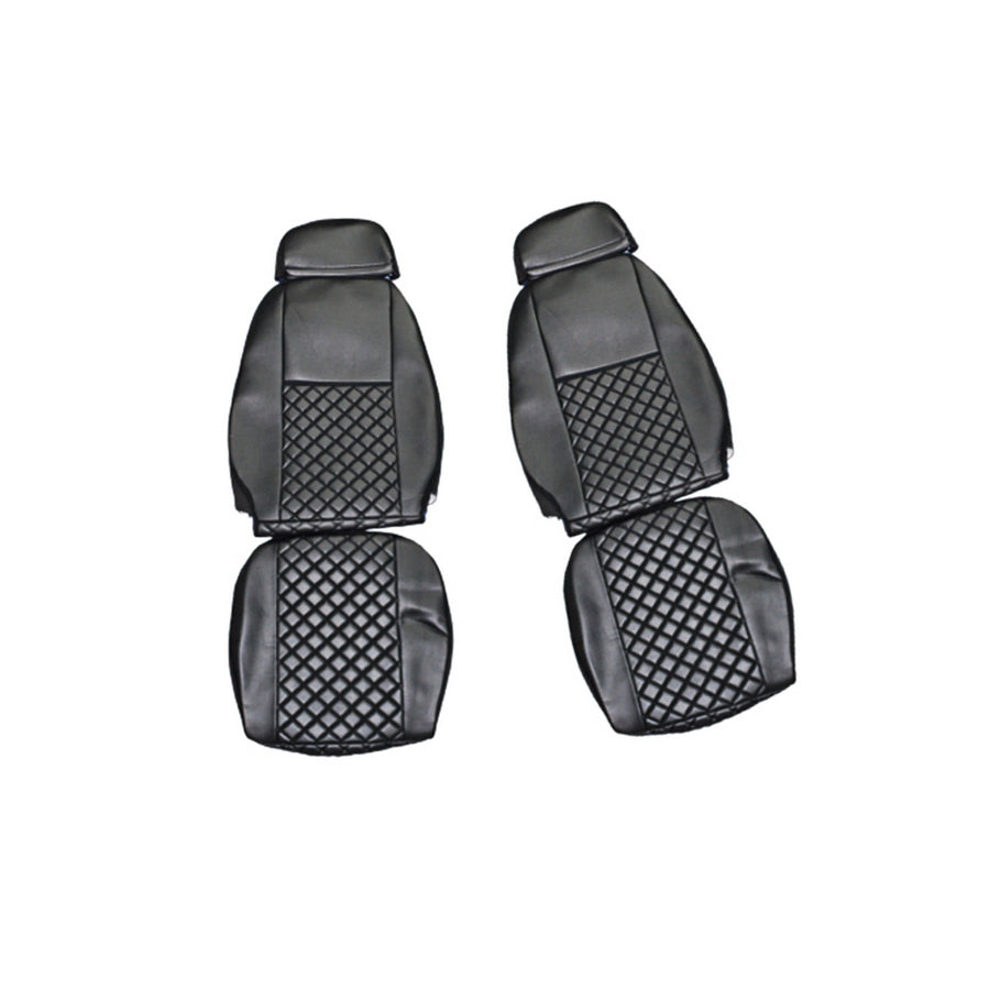 Housses de siège – adapté pour Iveco EuroTech 2003–2006, cuir synthétique (éco-cuir) noir