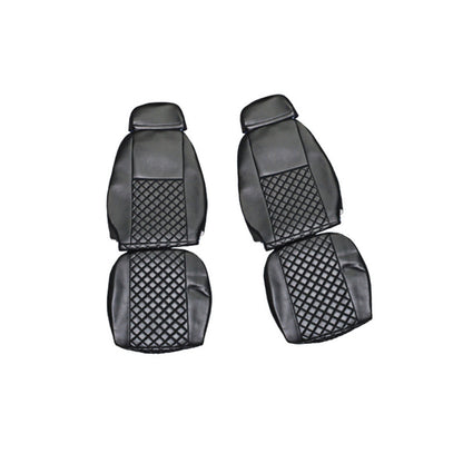 Housses de siège – adapté pour Iveco EuroTech 2003–2006, cuir synthétique (éco-cuir) noir
